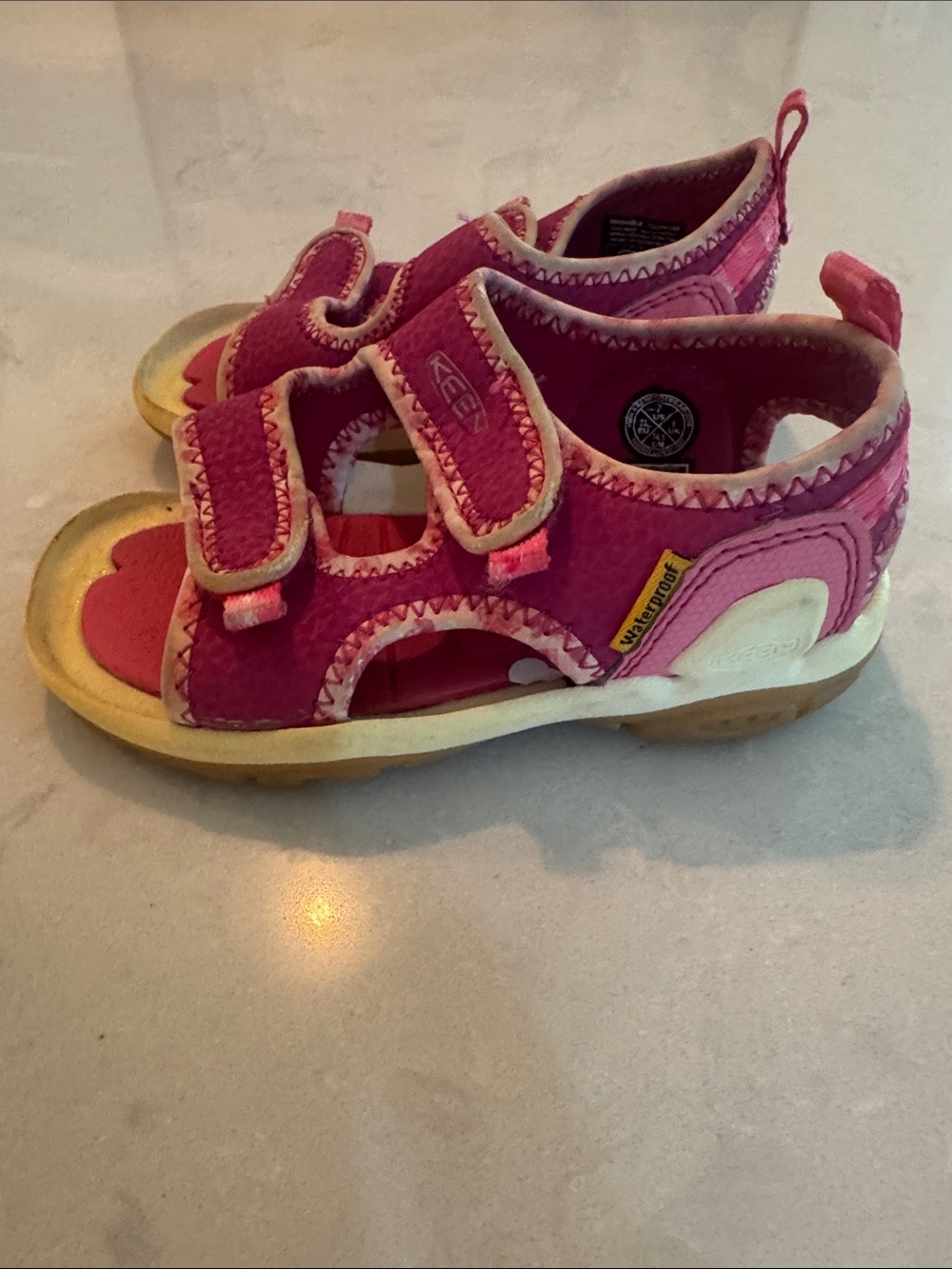 Keen Kids Pink Dual-Strap Waterproof Sandals Size 7